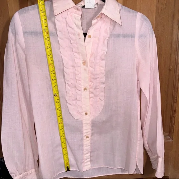 🌸 Vintage-Inspired Pink Ruffle Bib Blouse — PROPHECY Romantic Cottagecore - Picture 7 of 7
